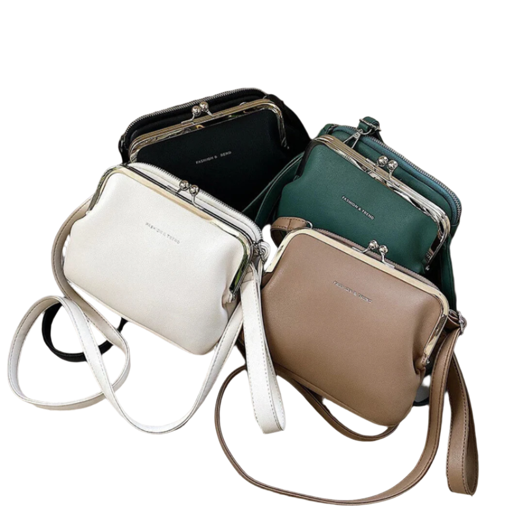 Damen Handtasche Casual Hochwertiges Kunstleder mit Praktischem Clip 5