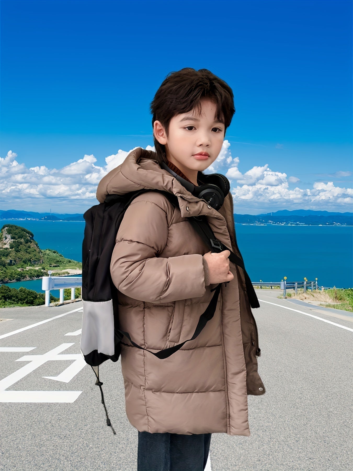 Jungenjacke 116 Halblang Mit Reißverschluss Modernes Design Atmungsaktiv 4