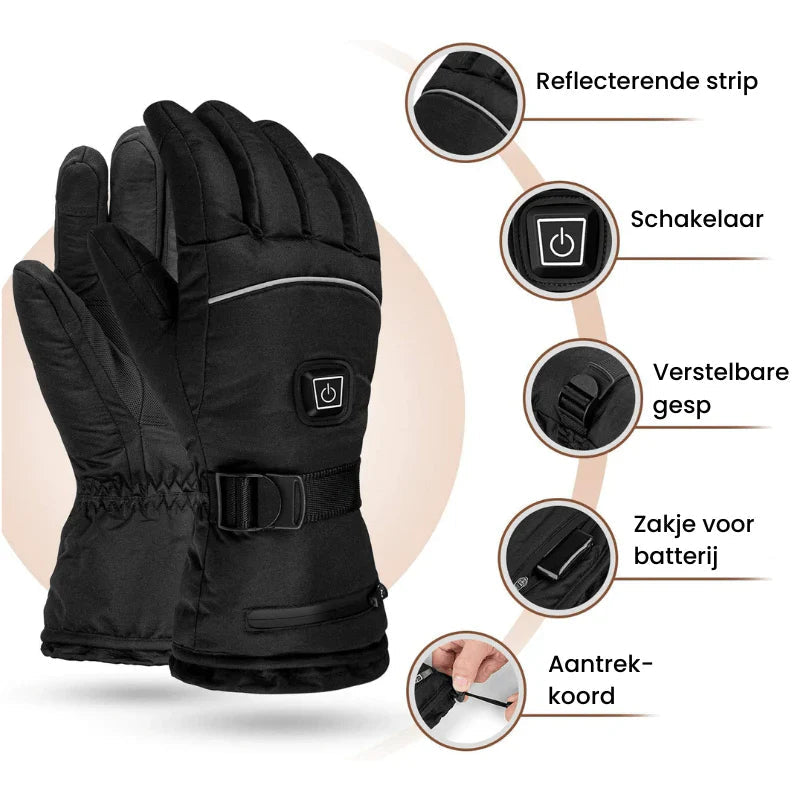 Beheizbare Handschuhe Damen Wasserdicht Touchscreen-kompatibel für Outdoor-Aktivitäten 1