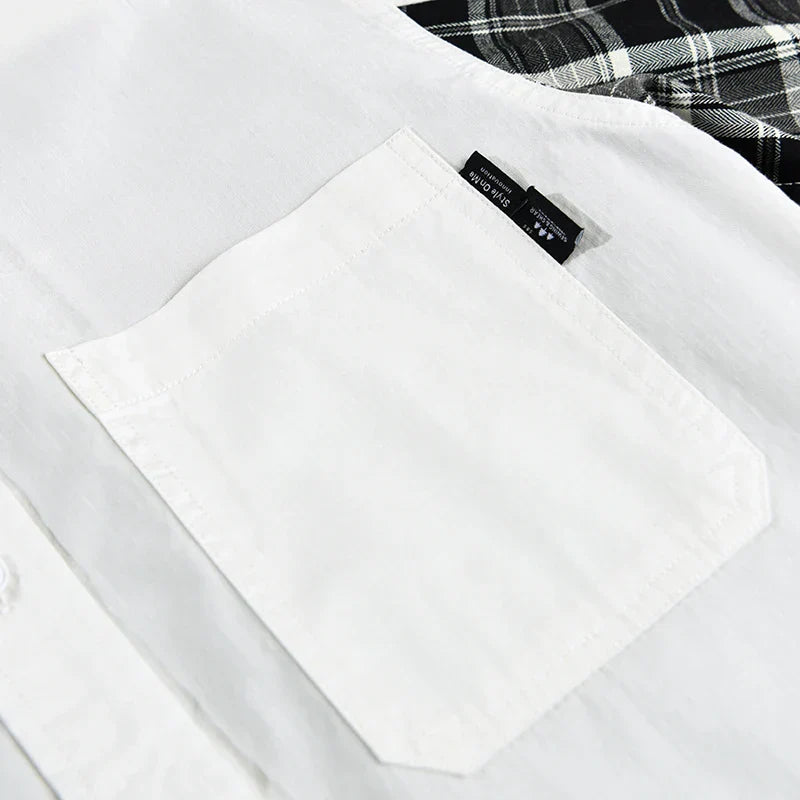 Herren Hemd Casual Langarm Hochwertige Baumwolle für Sommer 5