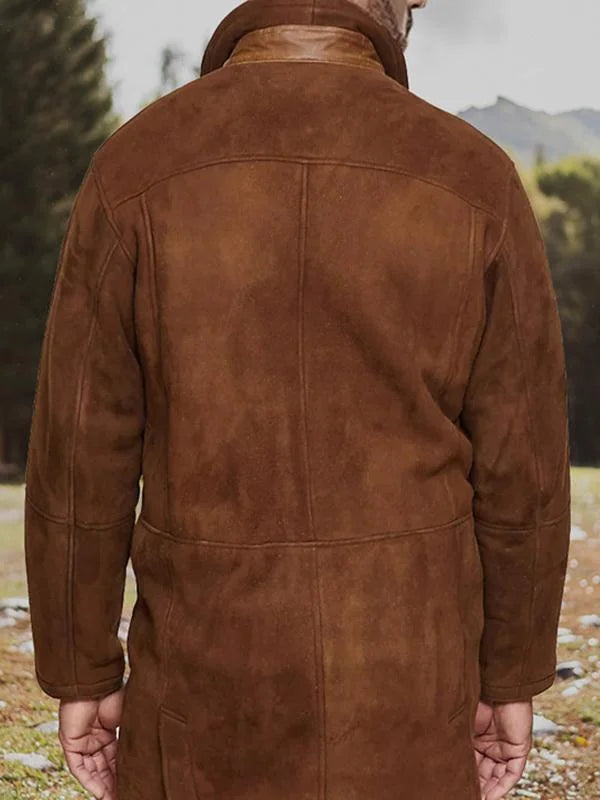 Damen 3/4 Lange Plüschjacke aus Merinowolle 3