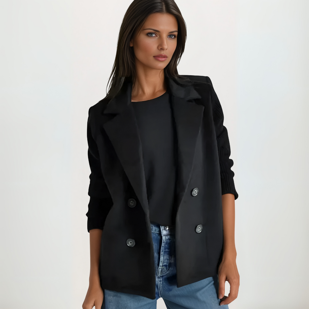 Damen Blazer Mantel Strickdesign Baumwollmischung 4