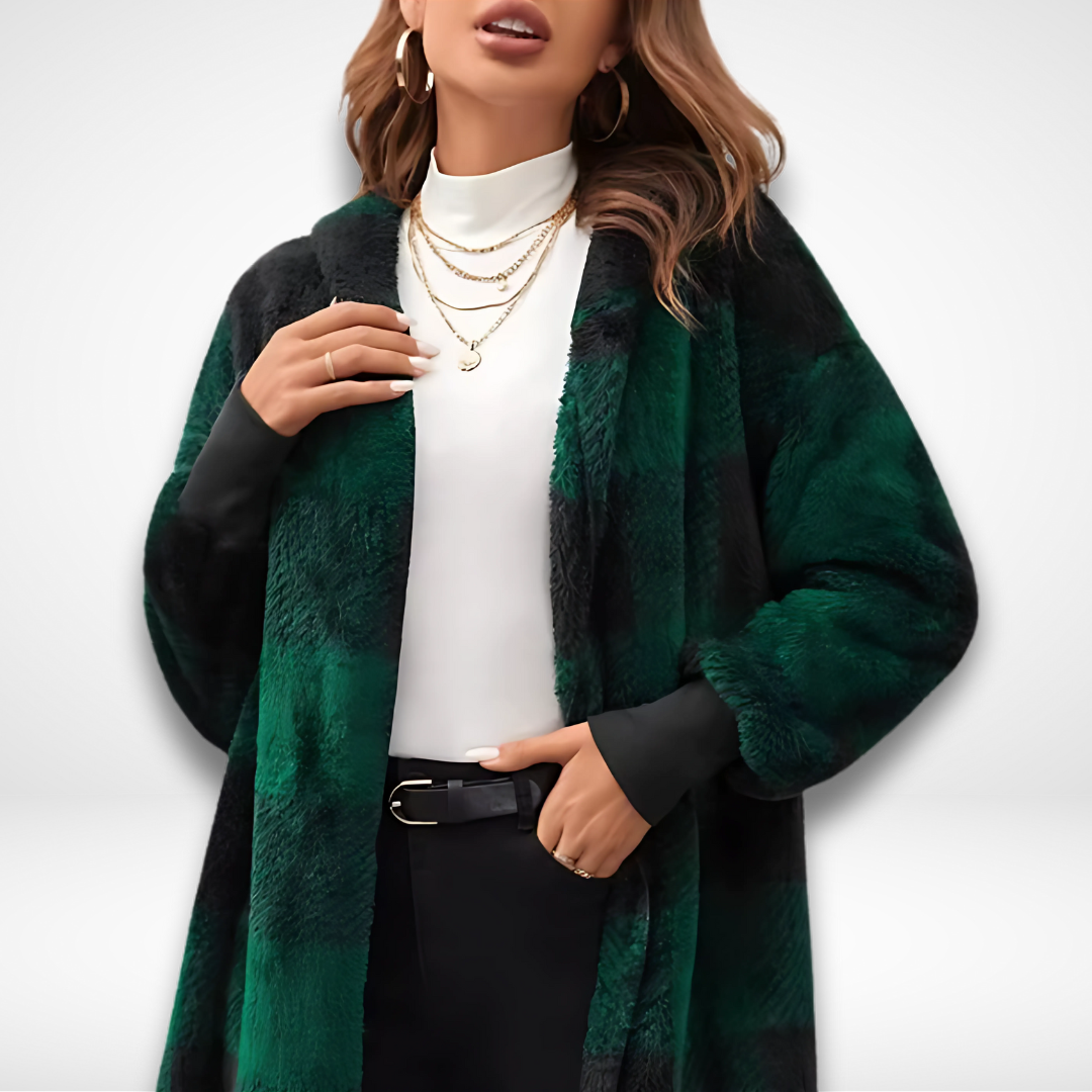 Damen Cardigan Wasserfest mit Karomuster 1