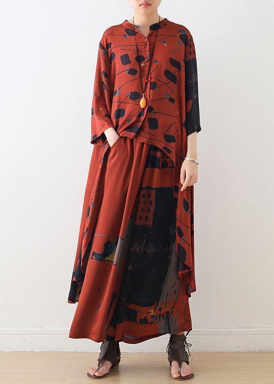 Damen Chiffon-Mischbluse mit Stehkragen und langem Schnitt 1