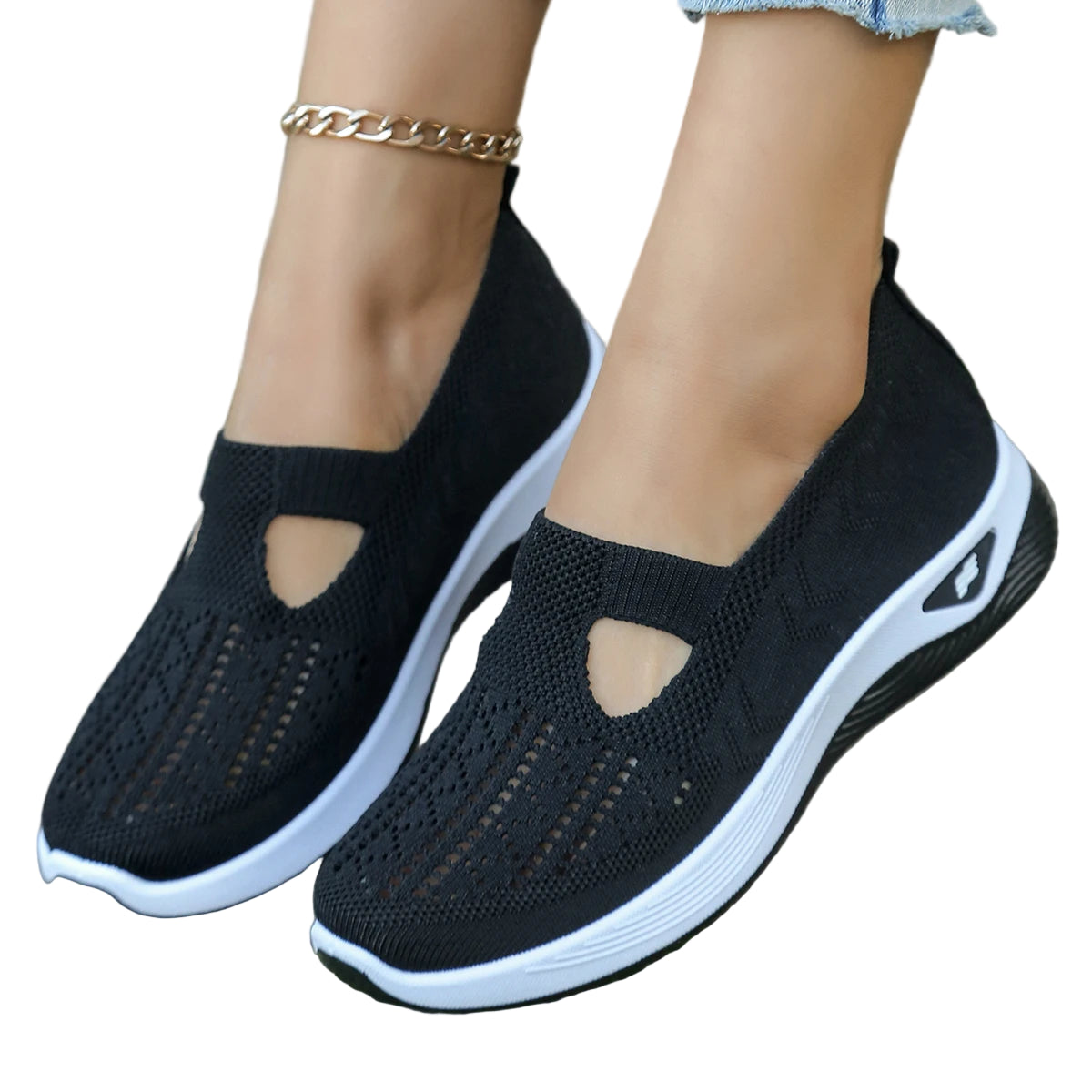 Damen Sneakers Leichte Flache Schuhe Atmungsaktives Material für Alle Jahreszeiten 16