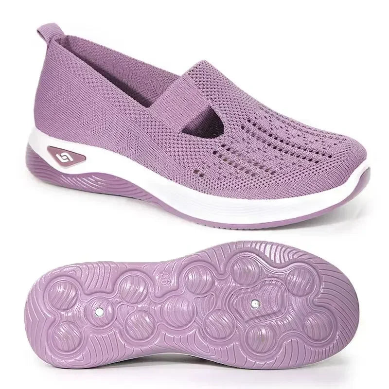 Damen Sneakers Slip-On Atmungsaktiv mit Fußgewölbeunterstützung und Memory Foam 10