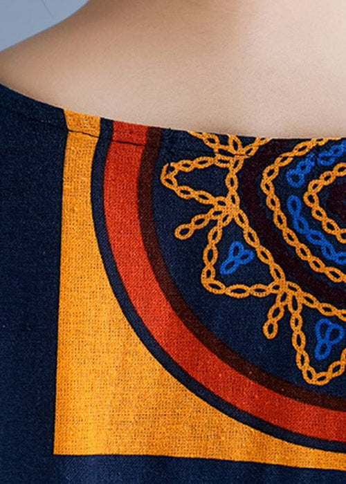 Damen Sommerkleid mit Blumenmuster und O-Ausschnitt 3