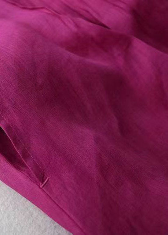 Damen Sommerkleid mit V-Ausschnitt und Faltentaschen 4