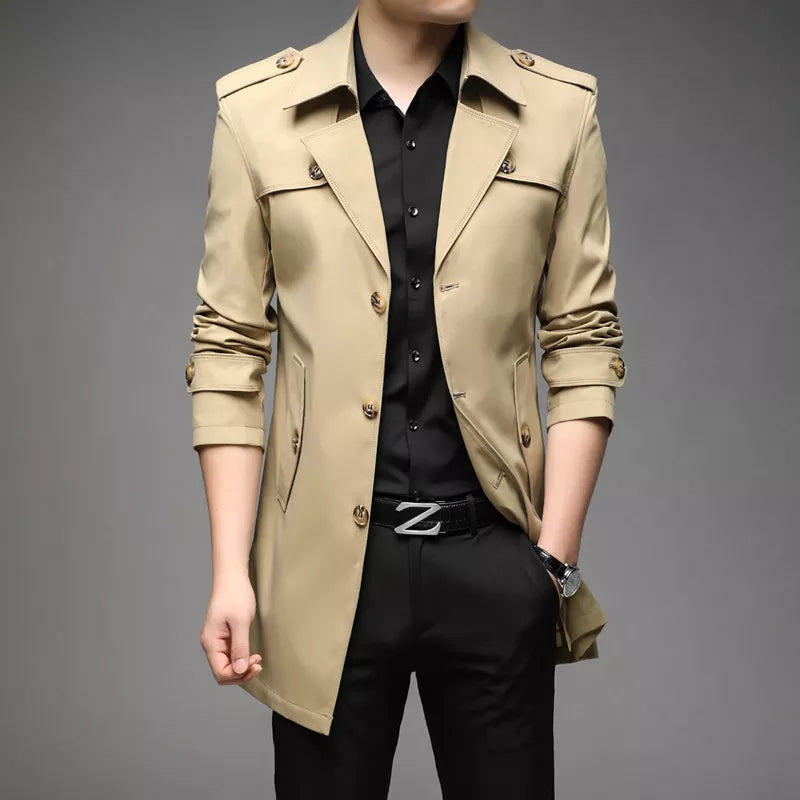 Damen Trenchcoat Eleganter Stil Polyester für Mäntel Damen 2