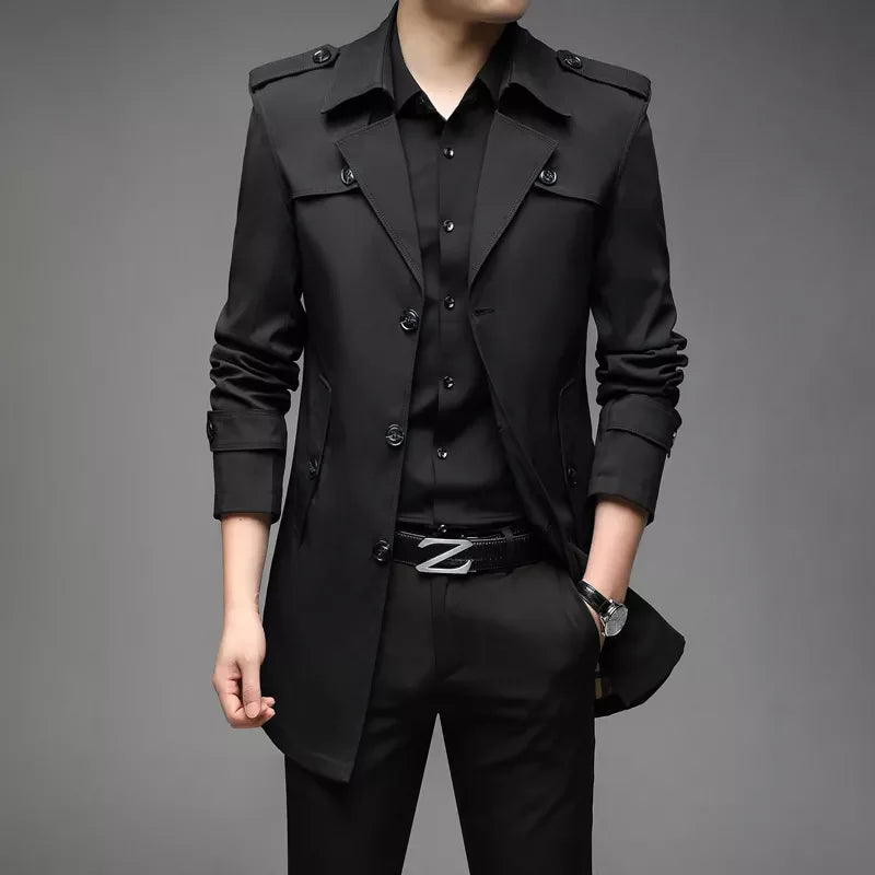 Damen Trenchcoat Eleganter Stil Polyester für Mäntel Damen 3