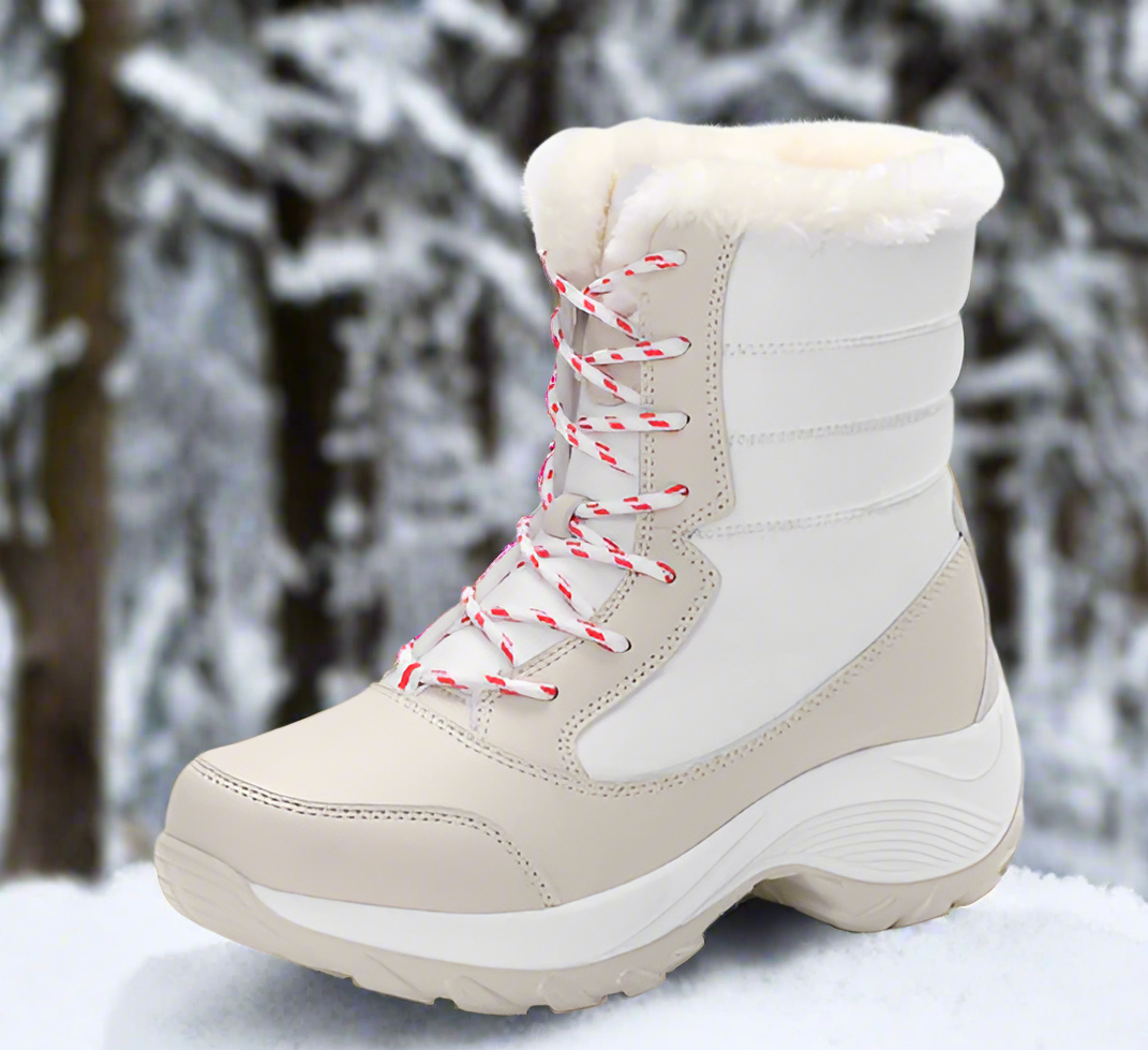 Damen Winterstiefel Gefüttert Warm Sportlich 1