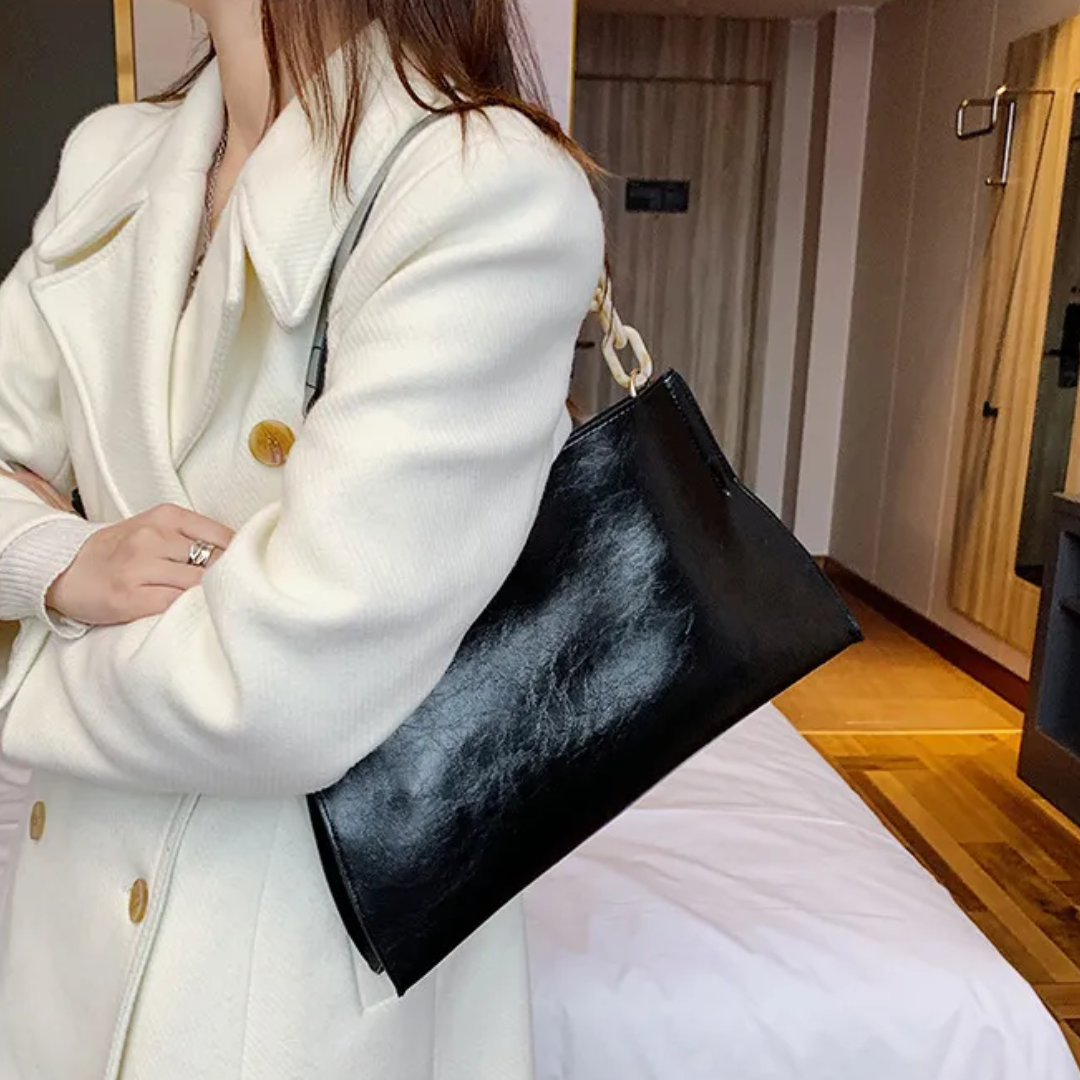 Damen Umhängetasche Elegantes Design Kunstleder Schultergurt 5