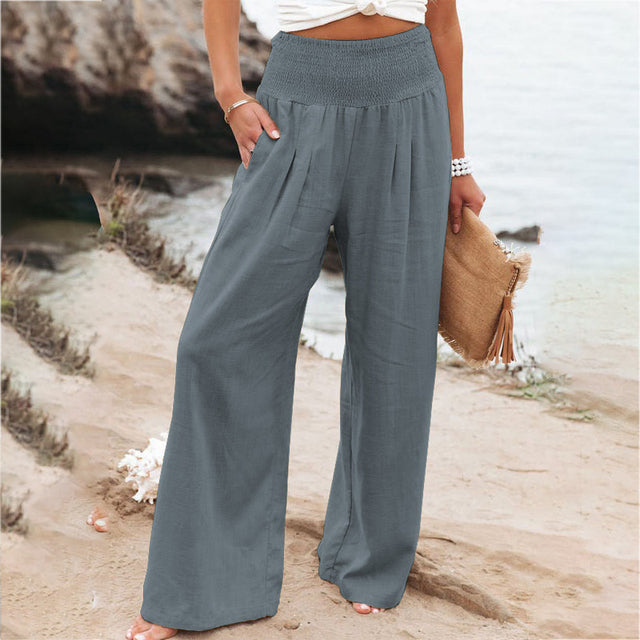 Variant image for Damen Tropenhose Luftig Atmungsaktiv Elastischer Bund Stoffhose-17