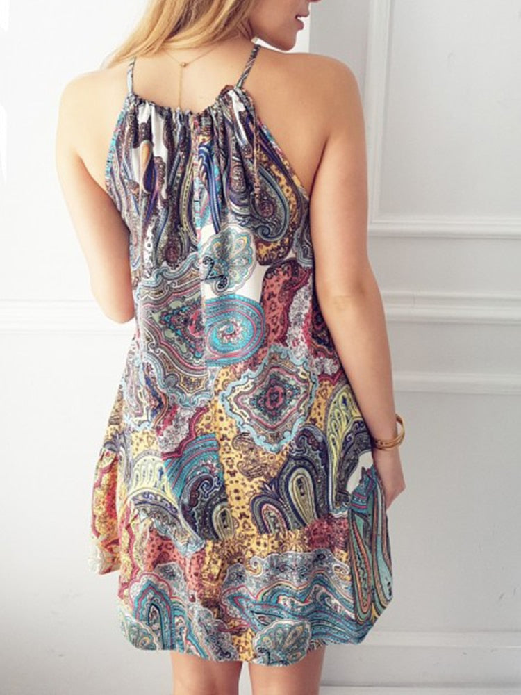 Geblümtes Trägerkleid