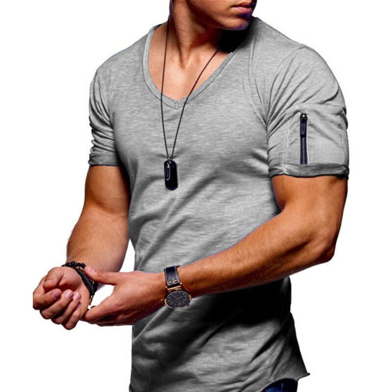 Herren V-Ausschnitt Muscle T-Shirts