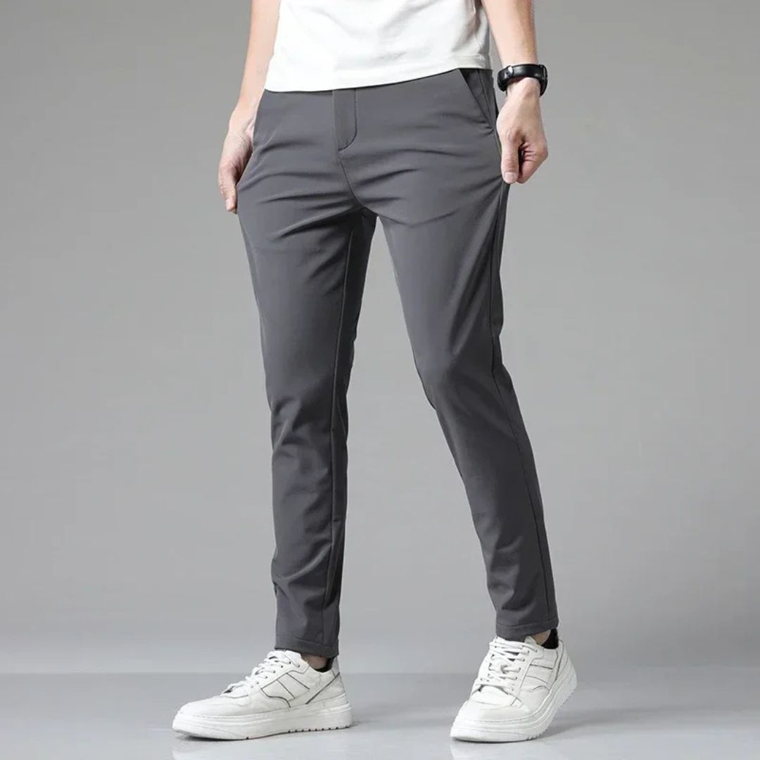 Herren Chino Hose Elegante Freizeit Baumwolle 4-Wege-Stretch 2