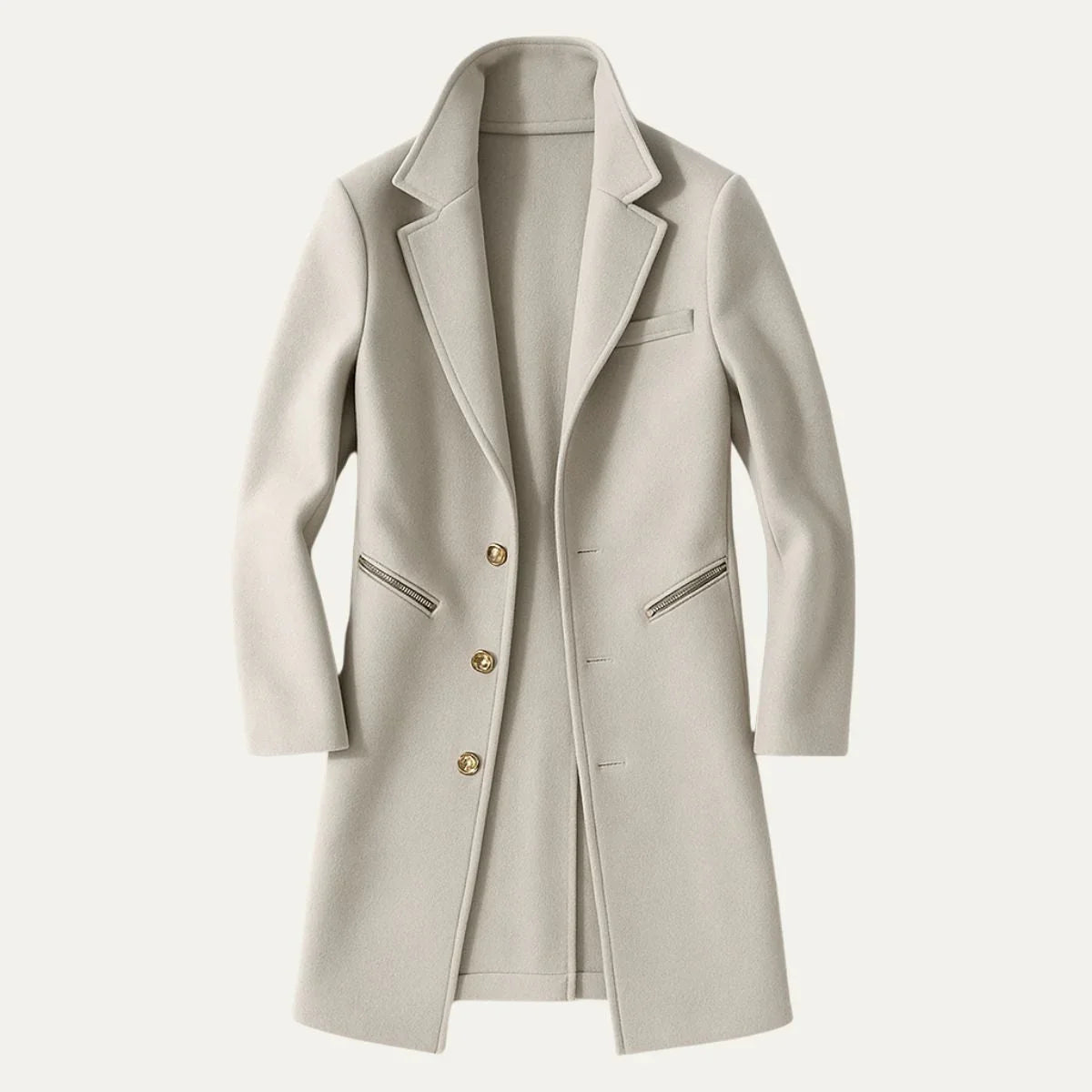 Herren Mantel Lang Klassischer Trenchcoat für Elegante Looks 2
