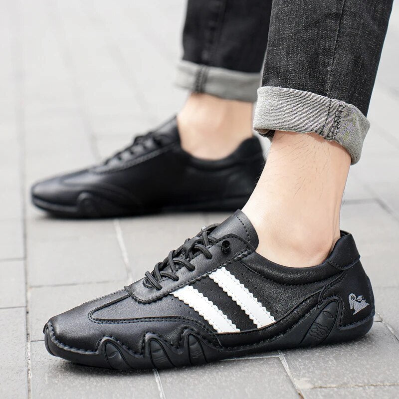 Herren Mokassins aus echtem Leder mit komfortablem Fußbett 4