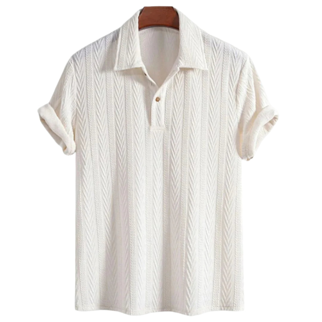 Herren Polo Shirt Luftig mit Chevron-Muster 0