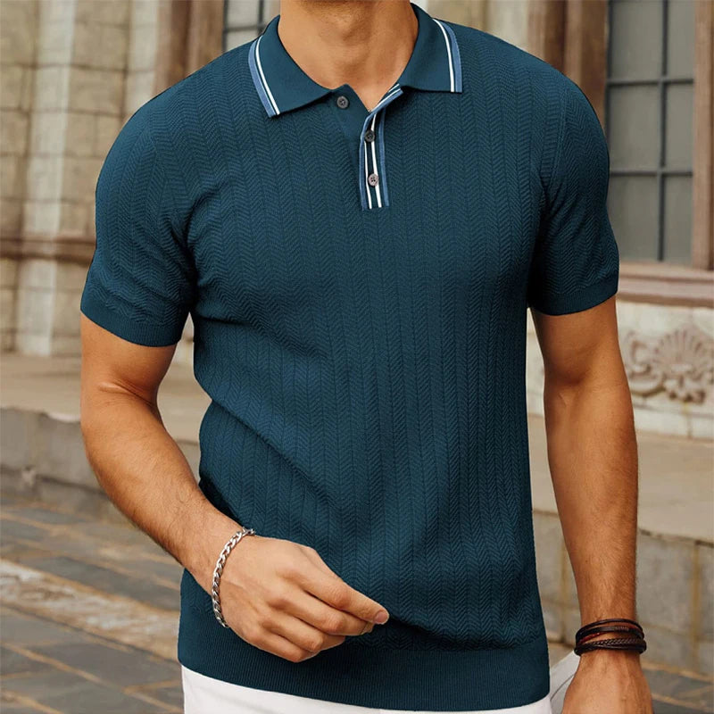 Herren Poloshirt Slim Fit aus atmungsaktivem Material 2
