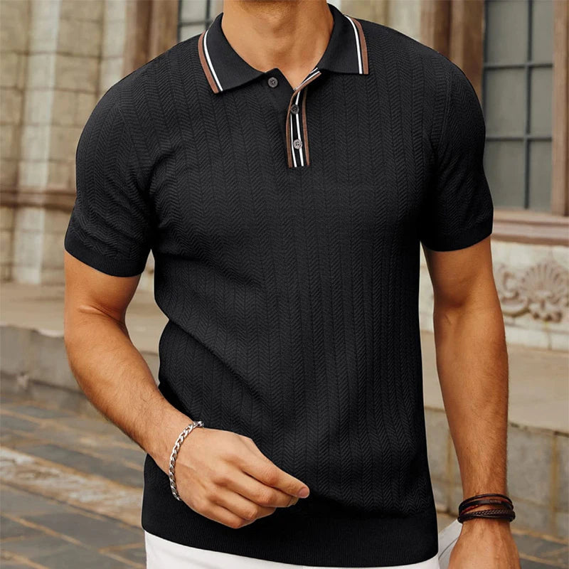 Herren Poloshirt Slim Fit aus atmungsaktivem Material 6
