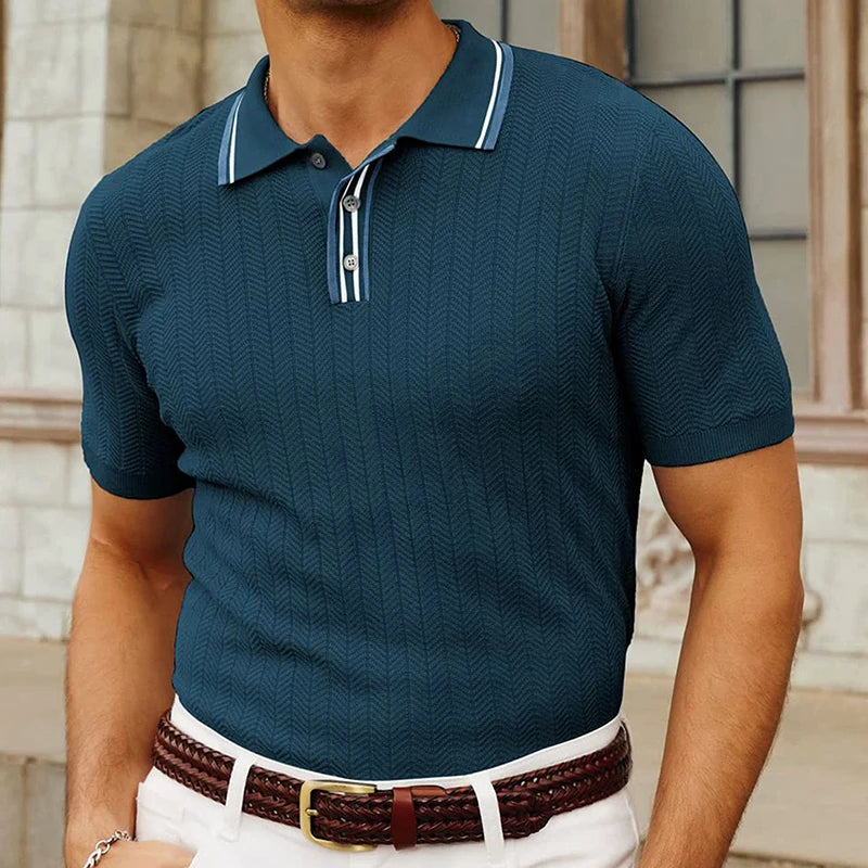Herren Poloshirt Slim Fit aus atmungsaktivem Material 7
