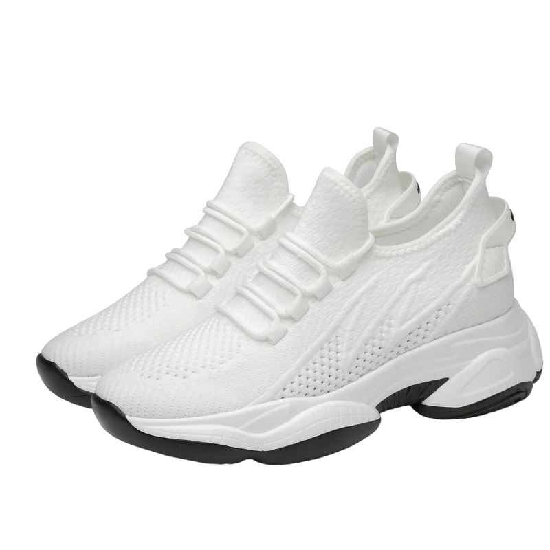 Herren Sneakers Minimalistisch PU-Leder mit Versteckter Erhöhung 4