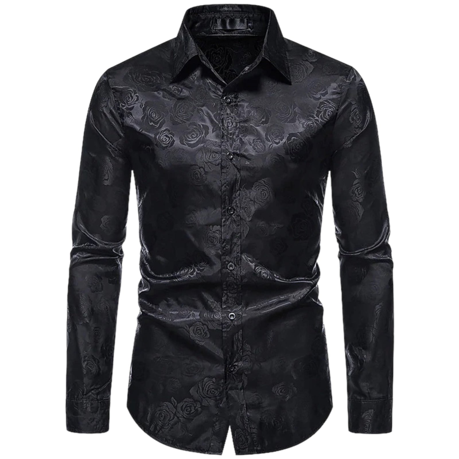 Herrenhemd Langarm Florales Design Bequemer Stoff 1