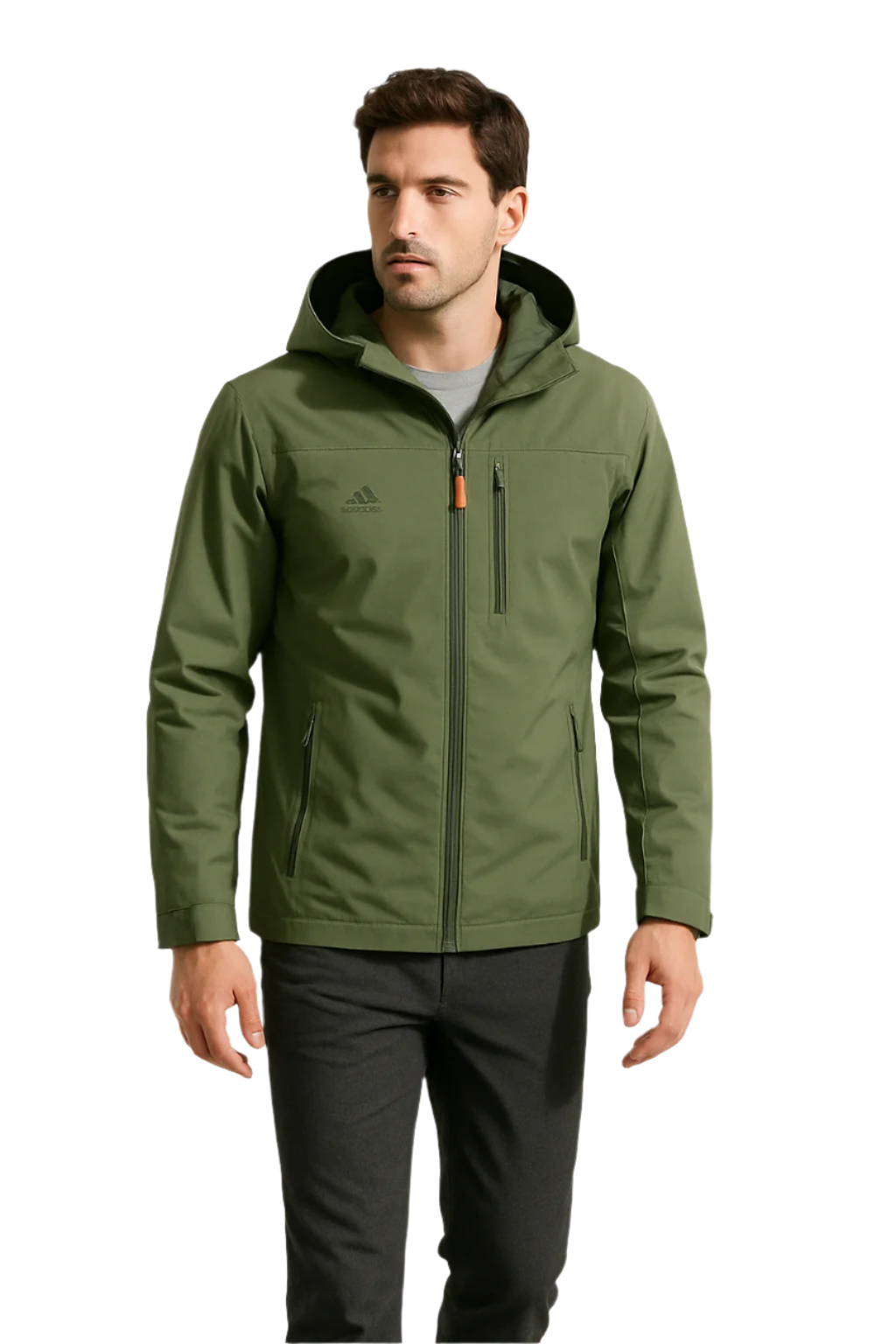 Herrenjacke Wind- und Wasserabweisend für Outdoor-Aktivitäten aus Weichem, Langlebigem Stoff 0