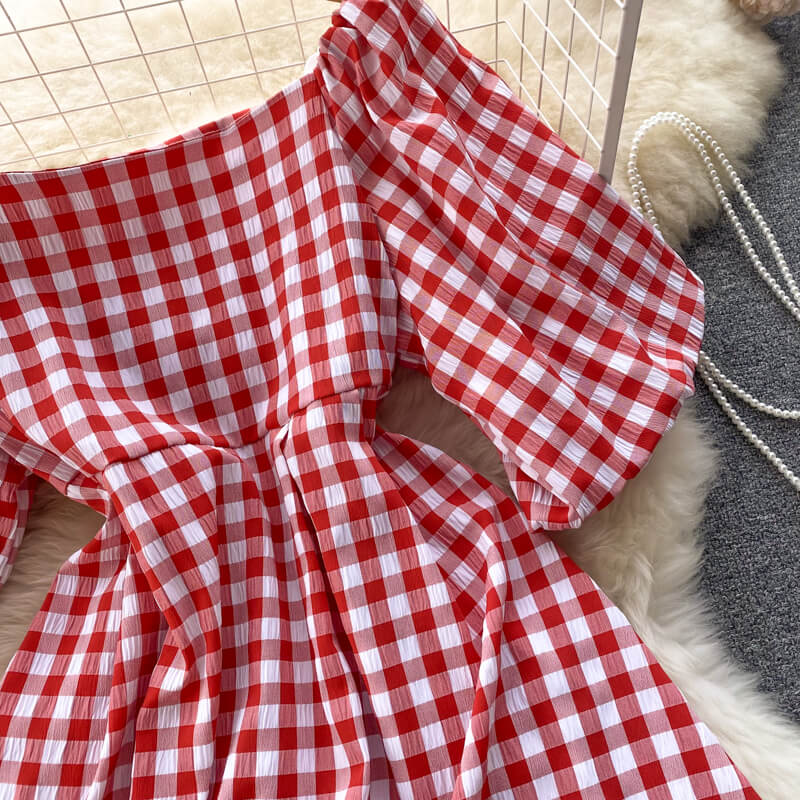 Kleid Mit Quadratischem Kragen Für Frauen