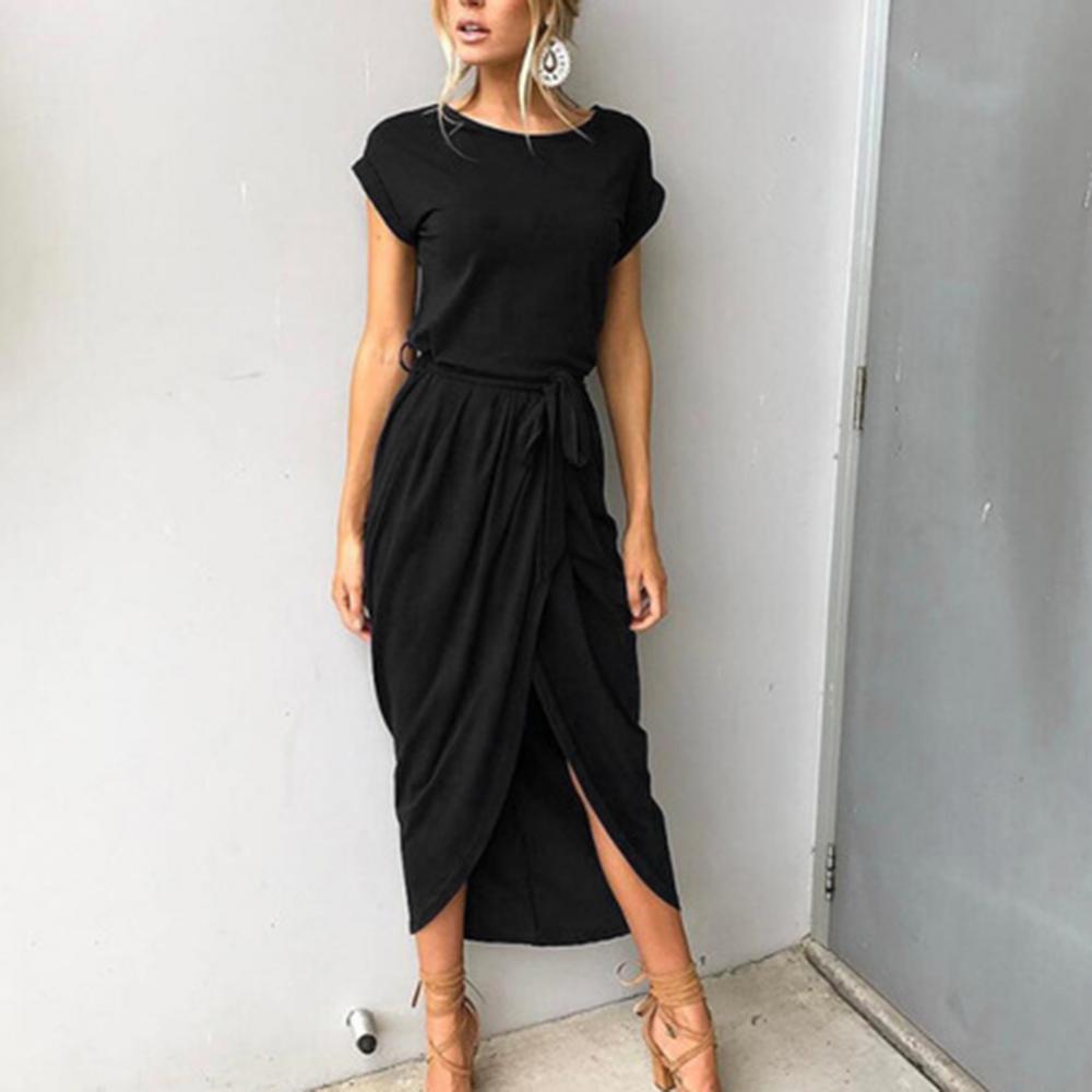 Kurzärmeliges Maxikleid