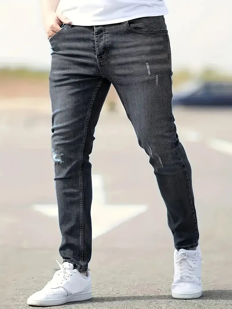 Variant image for Herren Jeans Zerrissene Denim Moderner Stil-8