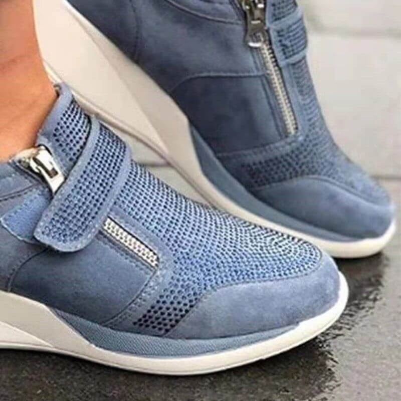 Plateau-Sneakers Mit Reißverschluss Für Frauen
