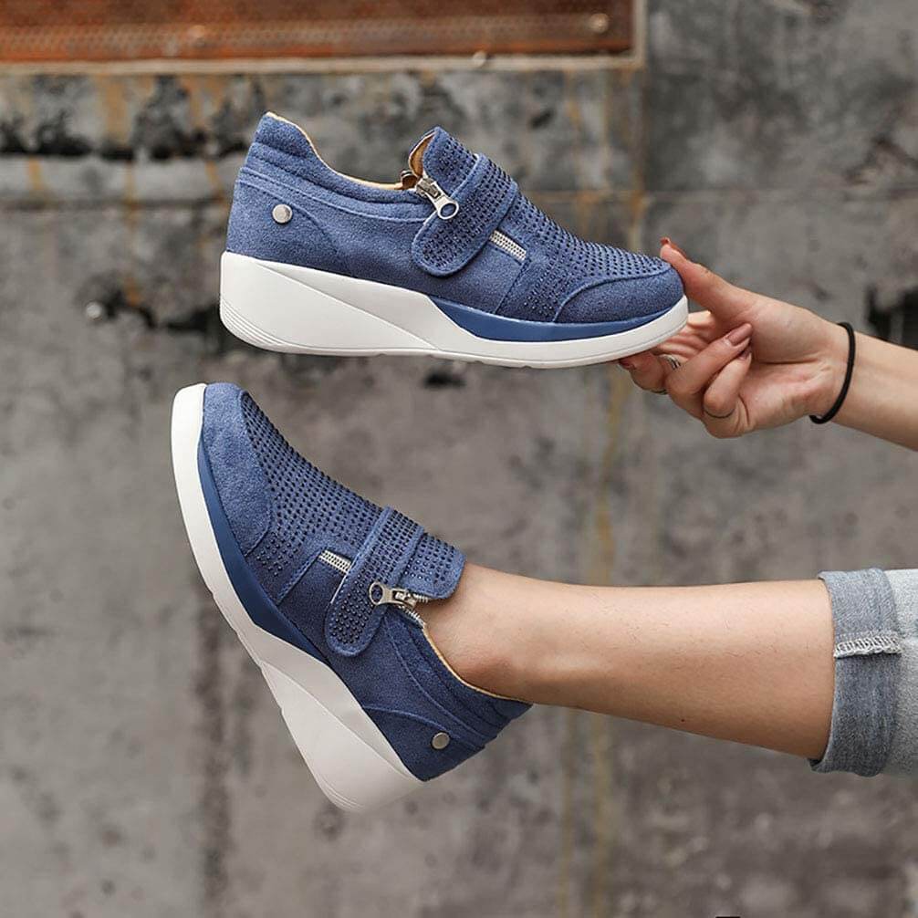 Plateau-Sneakers Mit Reißverschluss Für Frauen