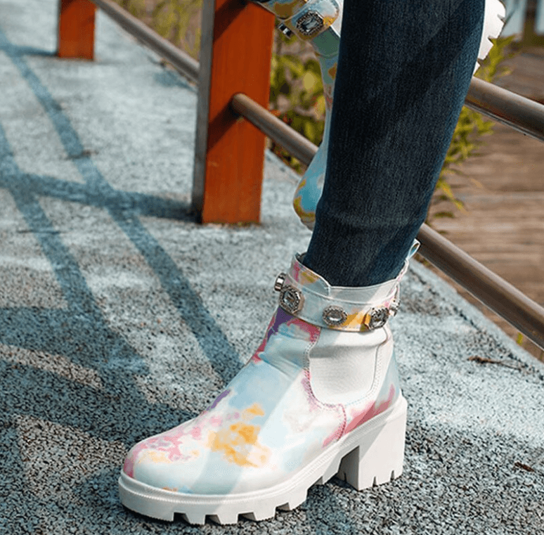 Tie Dye-Stiefeletten