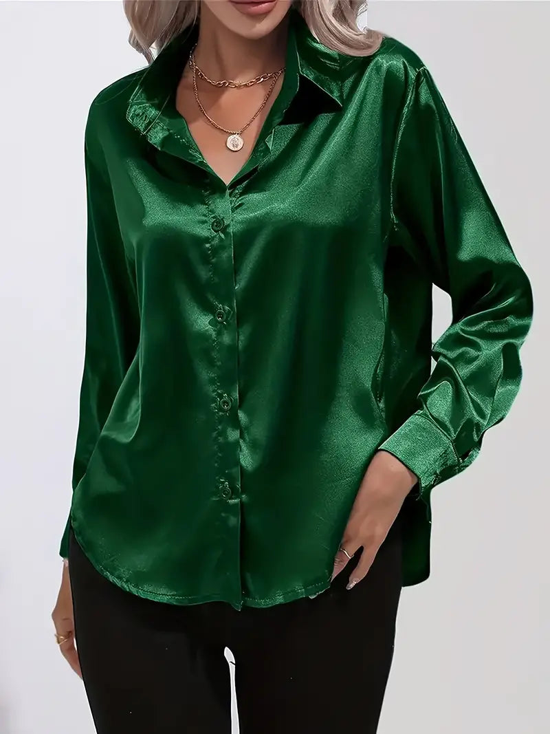 Damen Hemd Langarm Elegantes Design Baumwolle-6