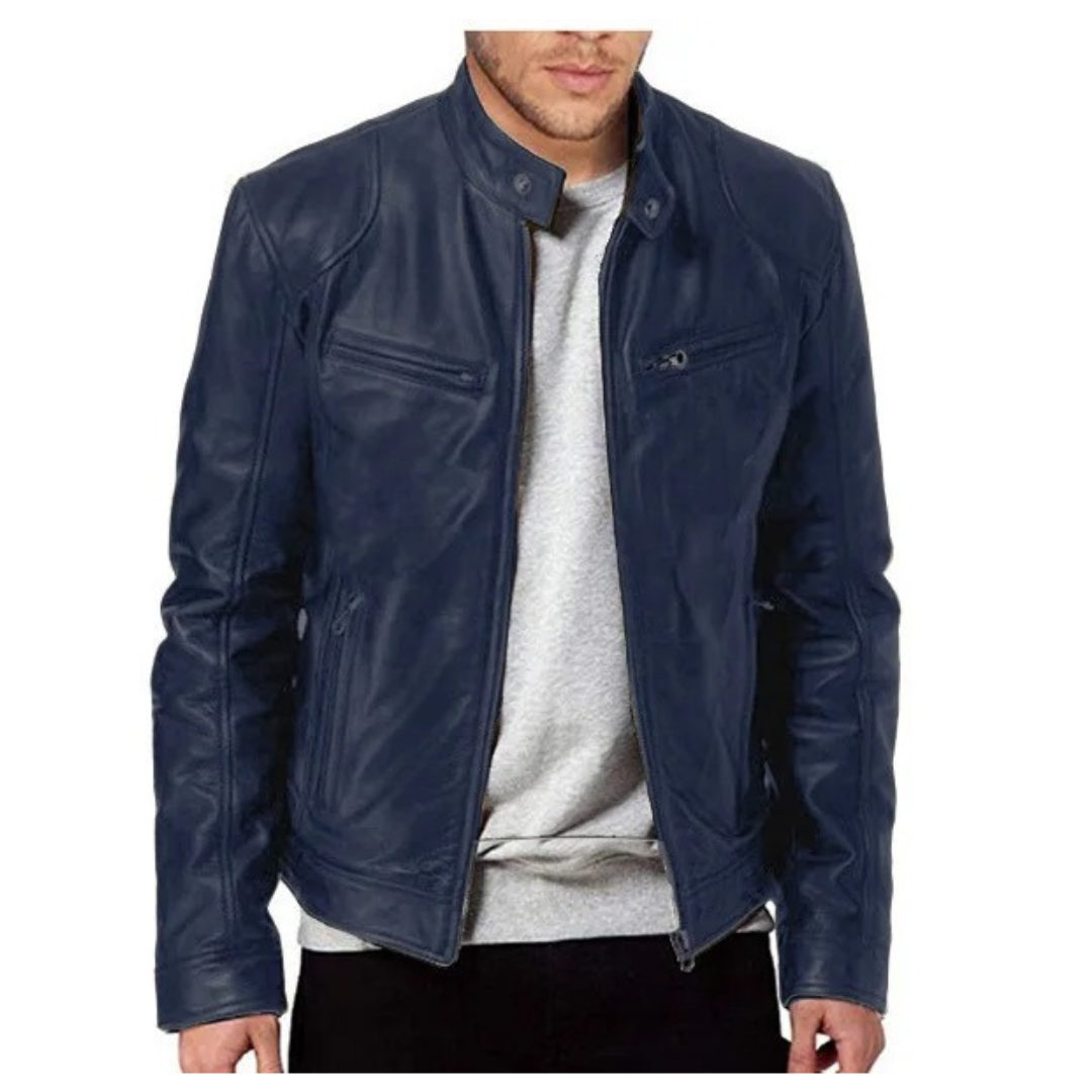Herren Slim Fit Motorradjacke