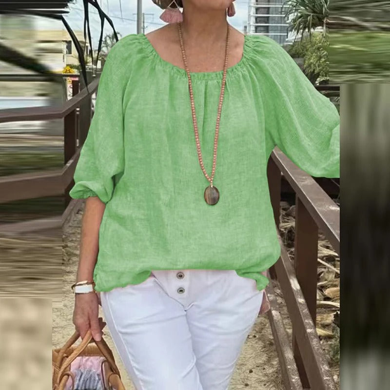 Damen Halbarm Freizeit Bluse