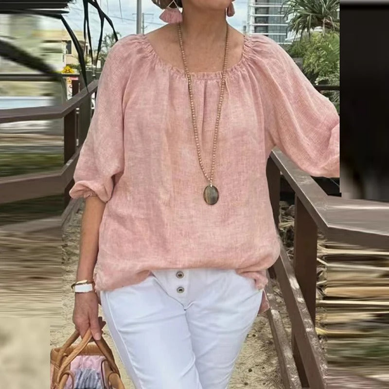 Damen Halbarm Freizeit Bluse