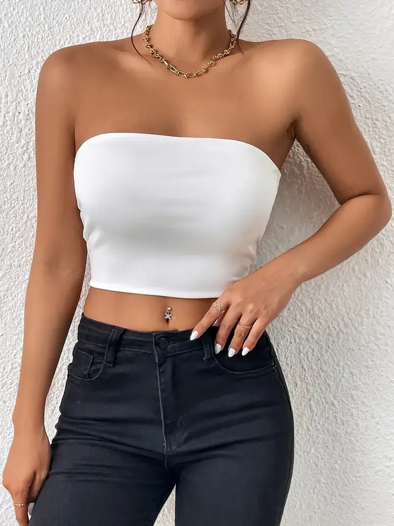 Damen Crop Tube Top