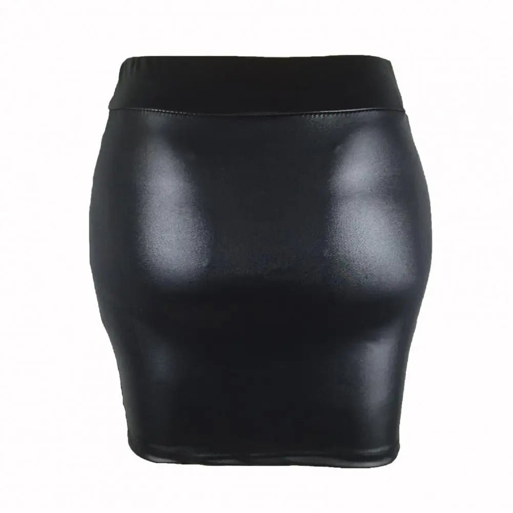 Damen lernen matte High-Waist-Rock
