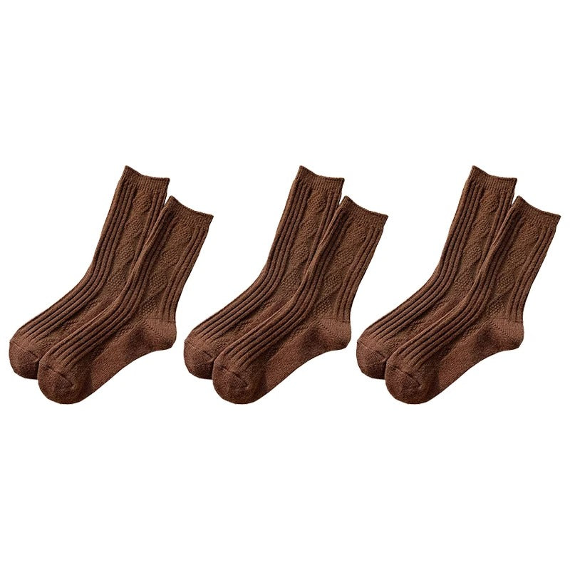 3 Paar/Set Damen Socken aus Kaschmirwolle