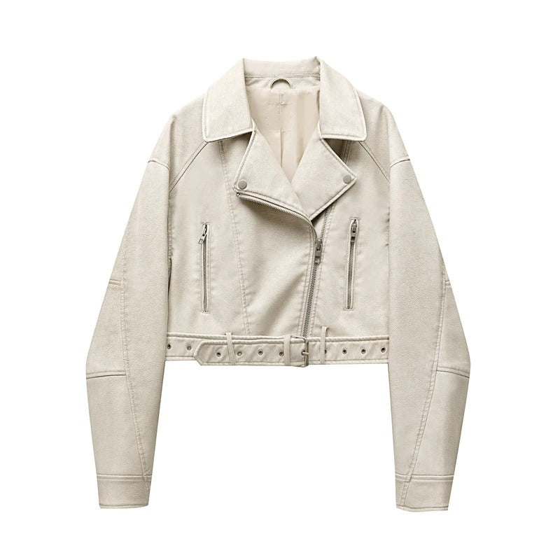 Vintage Leder Damenjacke