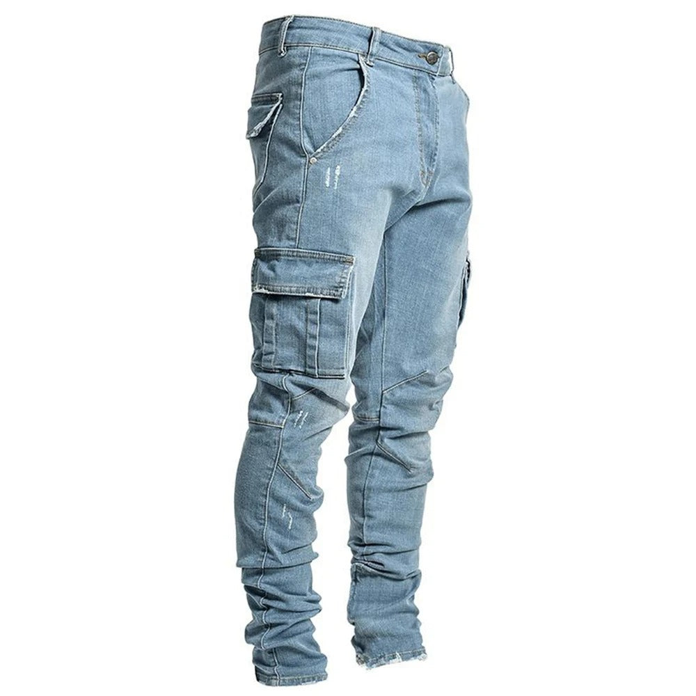 Elastische Mehrtaschenjeans für Männer