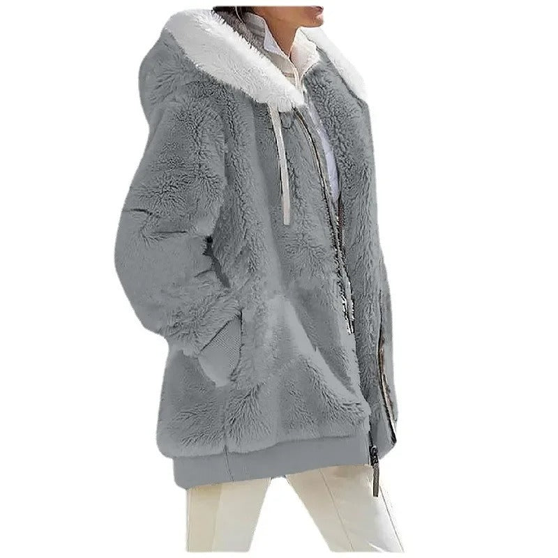 Fleecejacke mit Kapuze für Frauen