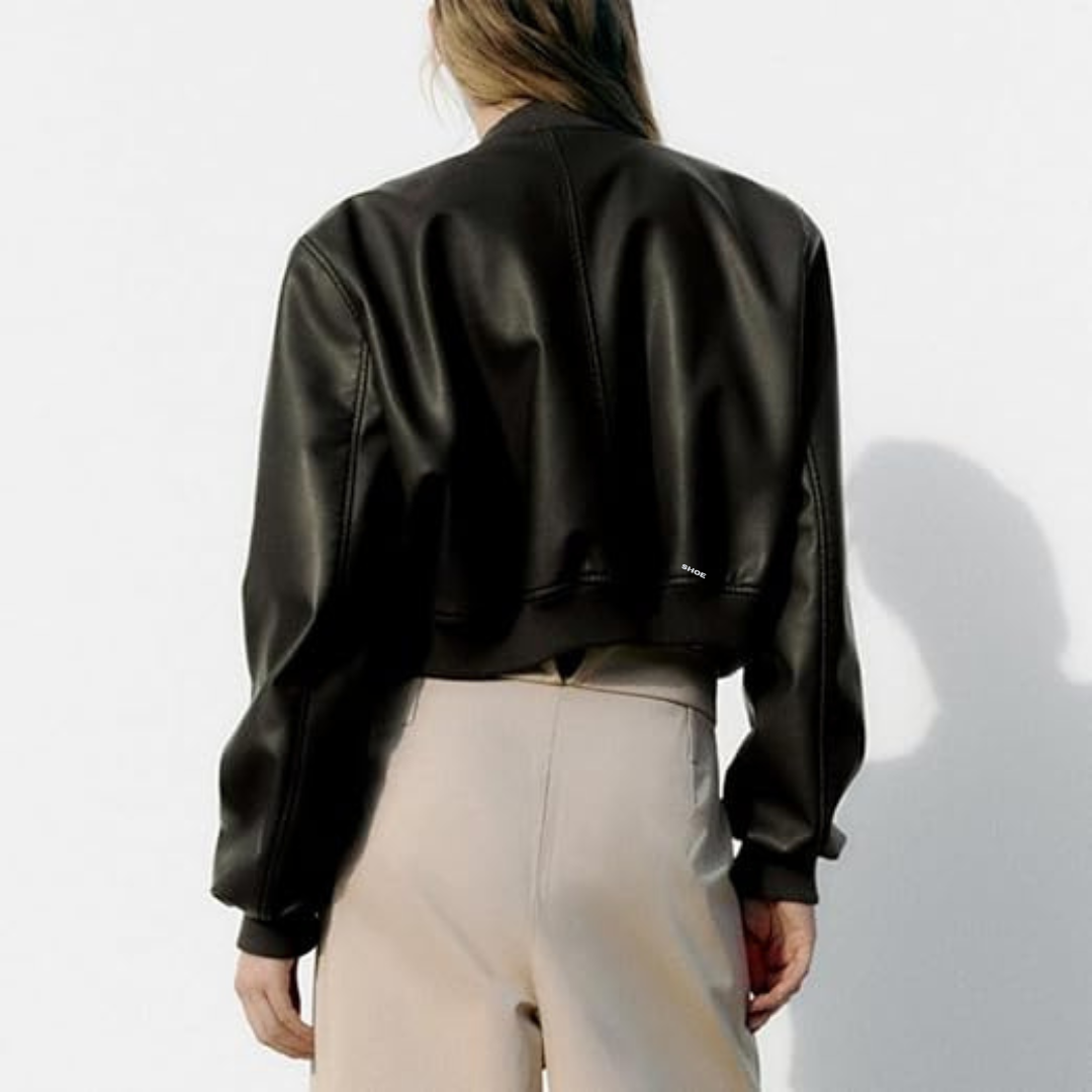 Damen-Motorradjacke mit Reißverschluss