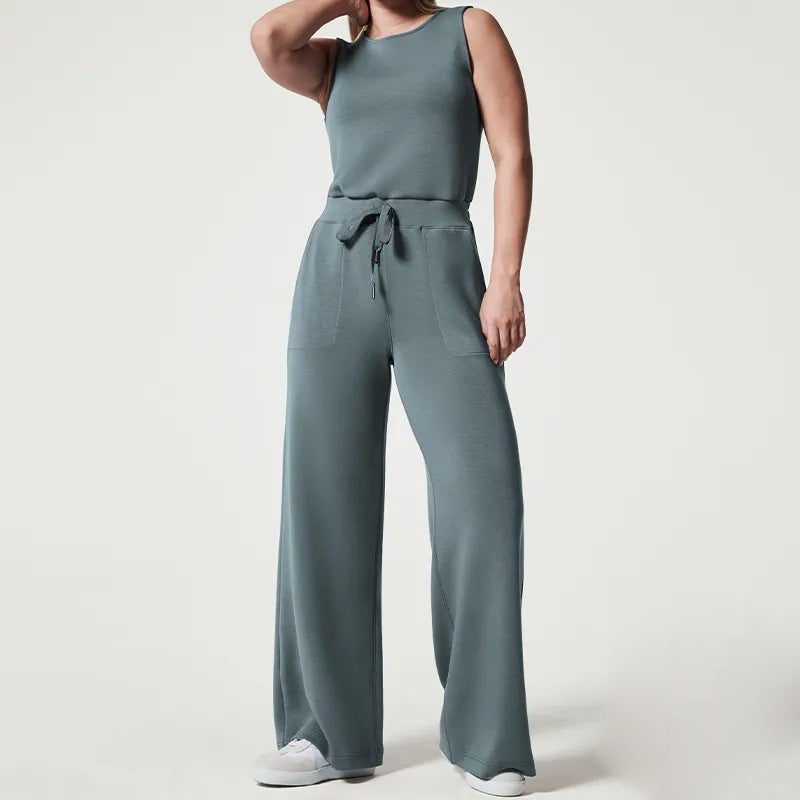 Variant image for Damen Jumpsuit Luftig Bequem Mit Gürtel Aus Atmungsaktivem Polyester-9