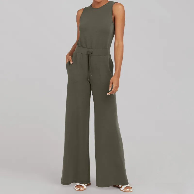 Variant image for Damen Jumpsuit Luftig Bequem Mit Gürtel Aus Atmungsaktivem Polyester-17