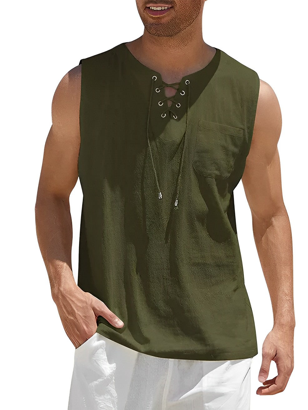 Herren Tanktop Atmungsaktiv Baumwolle Für Sport Und Freizeit 1