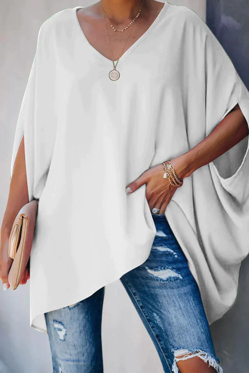 Variant image for Damenbluse Weit Geschnitten Leicht Fließend Elegante Bluse für Festliche Anlässe-16